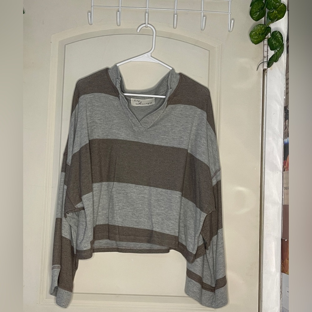 vintage havana grey and green long-sleeve